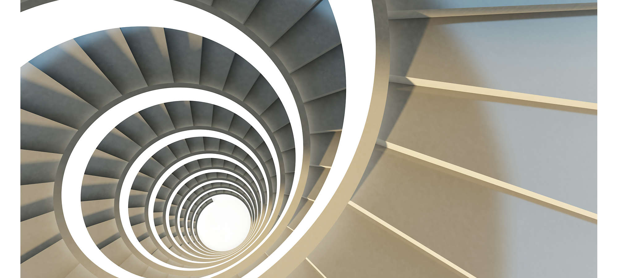 Abstract spiral staircase