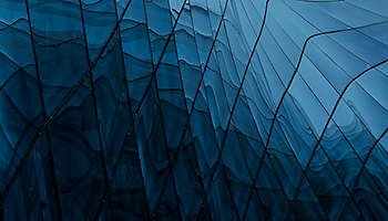 Blue Glass Wave Banner