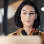 Businesswoman Working Computer