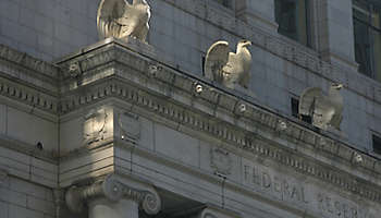 Detail of the Federal Reserve building in San Francisco