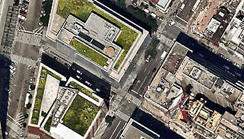 Manhattan skyscrapers from above