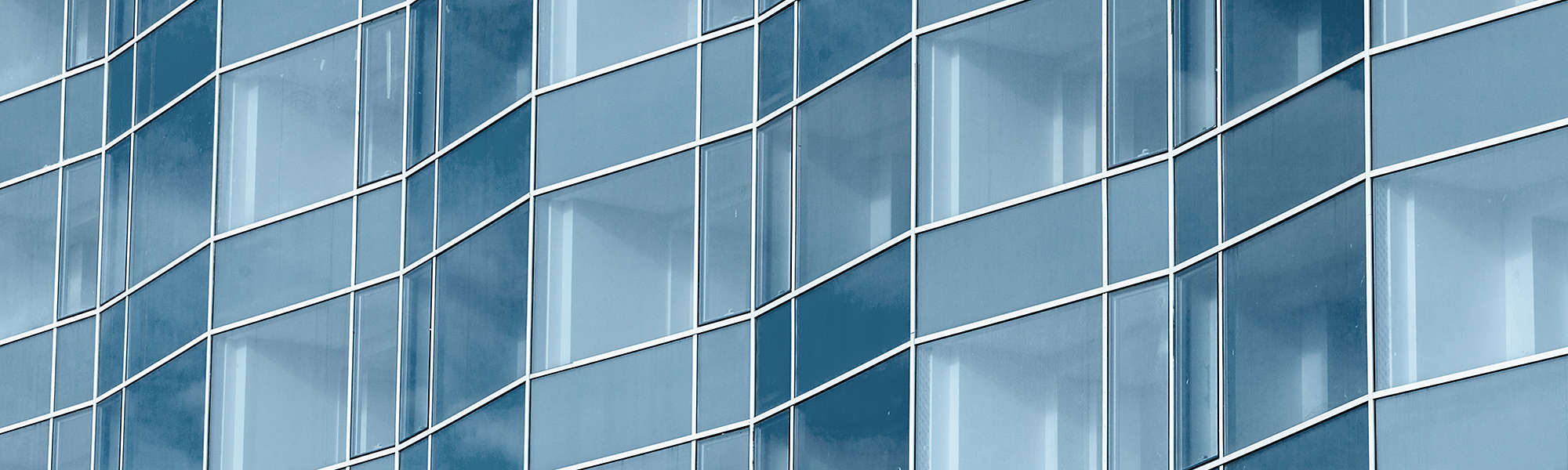 Close up of office building windows.