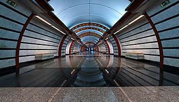 Metro station, Saint Petersburg, Russia 