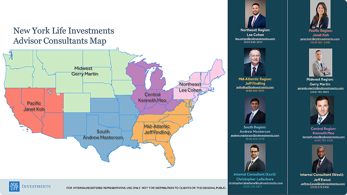 NYLI Advisor Consultants Map