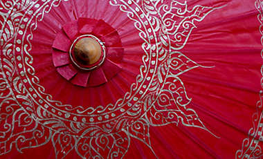 Paper parasols umbrellas