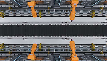 Robotic machine conveyor factory