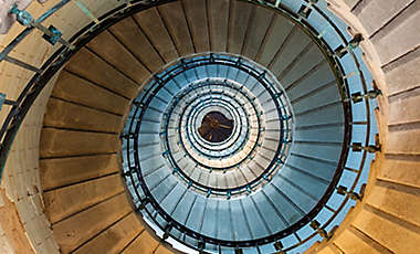 Spiral lighthouse staircase