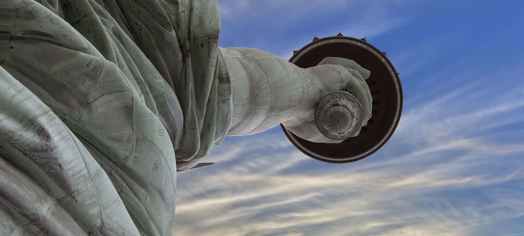 Statue liberty upward NYC Manhattan