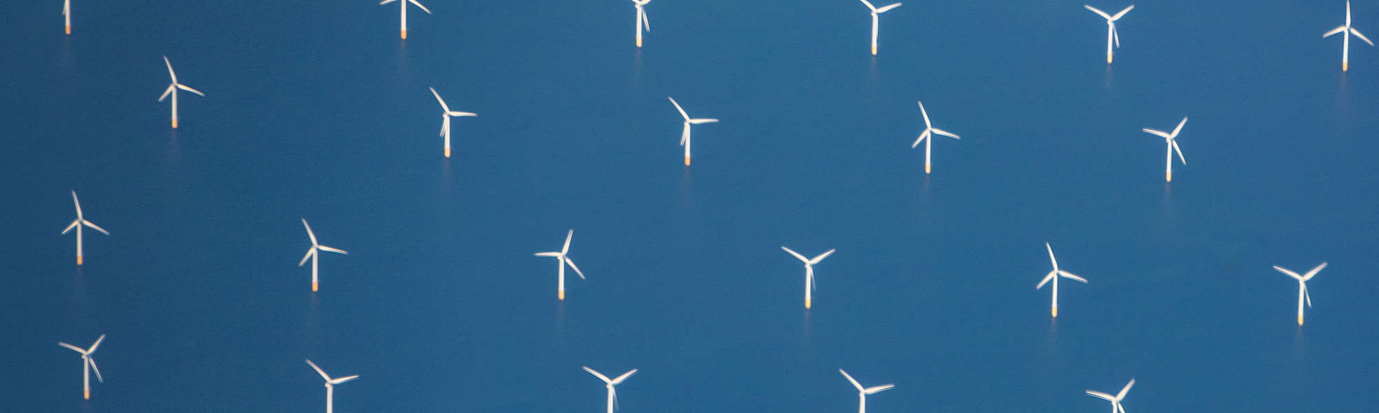 windmills on sea banner