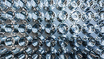 Shiny metal aerospace parts production