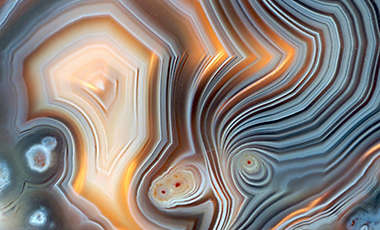 Closeup banded Agate specimen